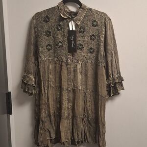 YOUNG THREADS Button Up DRESS